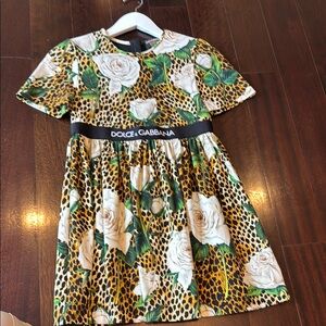 Dolce & Gabbana Kids Floral and Leopard Print Dress